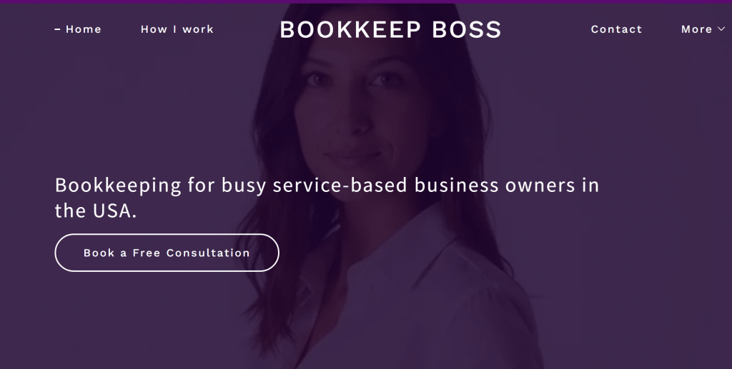 Bookkeep boss website screenshot